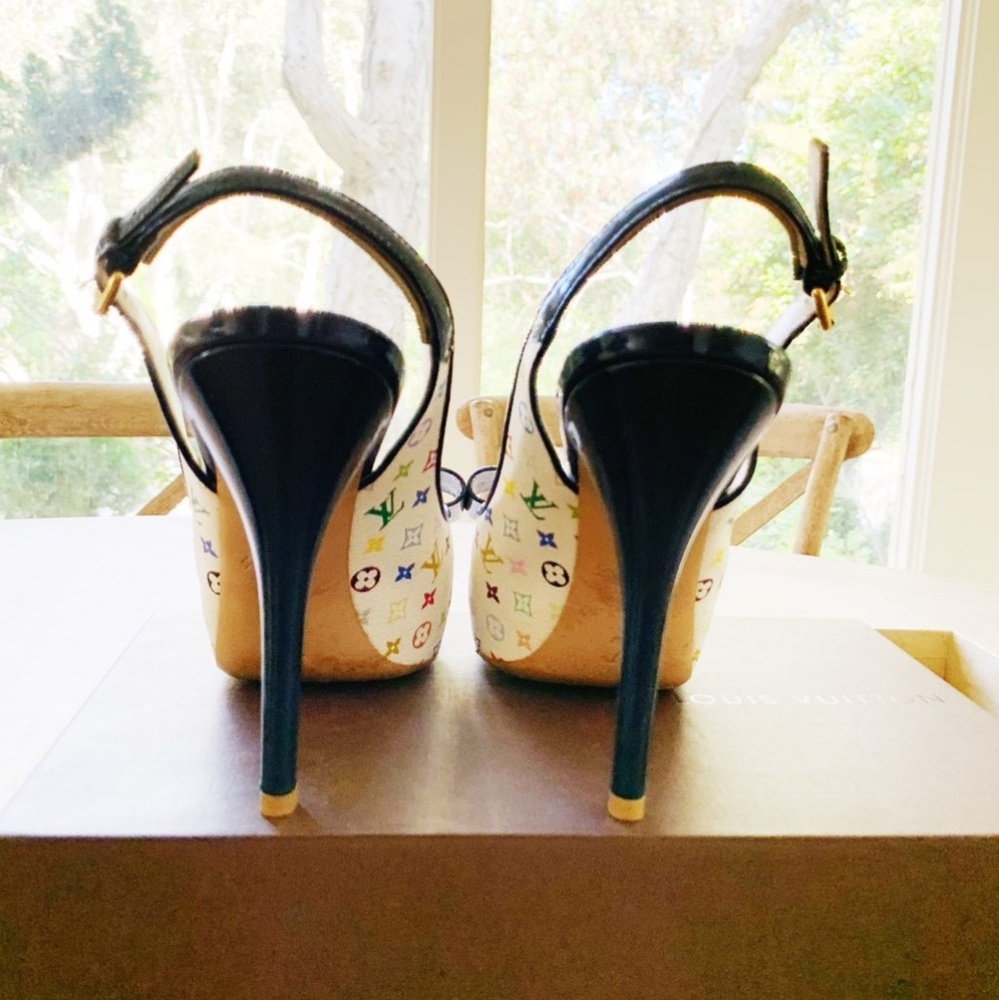 Louis Vuitton • Multicolor Peep-Toe Heels - Picture 4 of 6